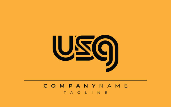 USG Creative Unique Modern Letter Logo Design. Stylized logo featuring a unique letter design, presenting abstract minimalist aesthetics and modern appeal.