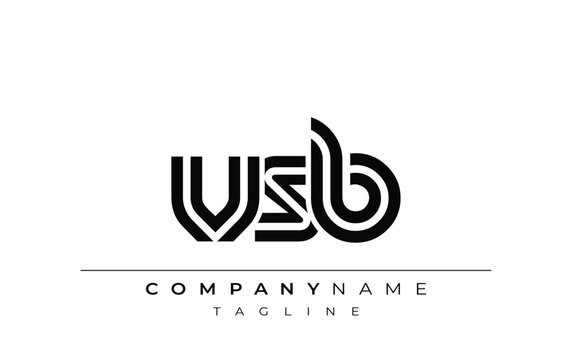 VSB Creative Unique Modern Letter Logo Design. Stylized logo featuring a unique letter design, presenting abstract minimalist aesthetics and modern appeal.