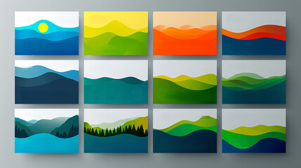 Obraz premium Modern flyer for a mental health seminar features soothing abstract imagery and plenty of blank space for agenda and speaker bios creating an inviting and professional design