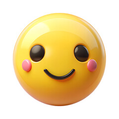 Fototapeta premium Cute Emoticon on Transparent Background