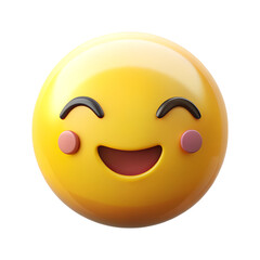 Fototapeta premium Cute Emoticon on Transparent Background