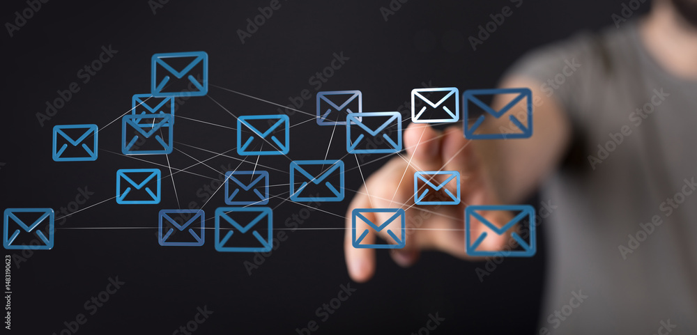 Poster Seamless email communication.  Connect globally with instant messaging.