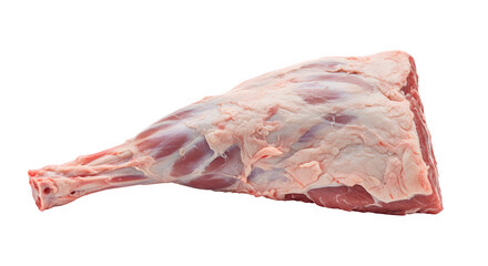 Raw Lamb Leg Isolated on White Background, Fresh Lamb Leg Cut Perfect for Meat Advertisements, Premium Lamb Leg Ideal for Recipes, lamb leg PNG image