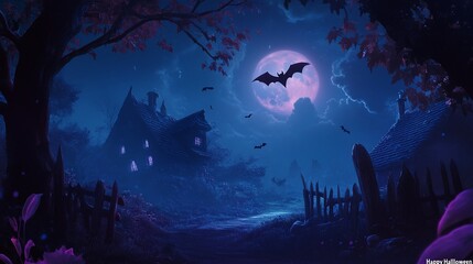 Haunted Village at Night