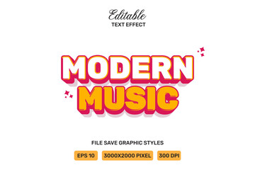 Vector Text Effect editable modern music  premium Template.