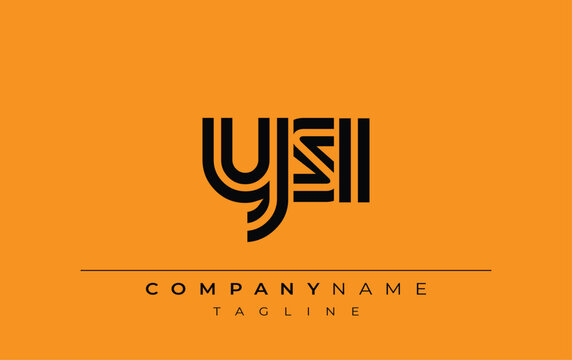 YSI Creative Unique Modern Letter Logo Design. Stylized logo featuring a unique letter design, presenting abstract minimalist aesthetics and modern appeal.