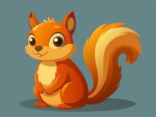 Adorable Cartoon Squirrel Illustration for Childrens Book
