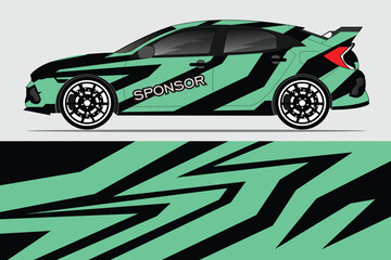 Obraz premium Stylish racing car design with dynamic patterns