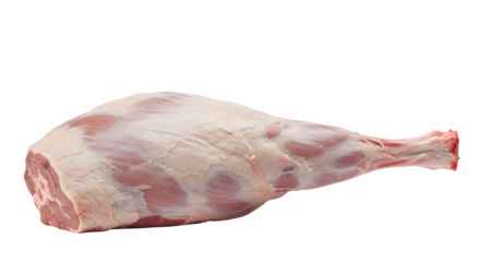 Raw Lamb Leg Isolated on White Background, Fresh Lamb Leg Cut Perfect for Meat Advertisements, Premium Lamb Leg Ideal for Recipes, lamb leg PNG image