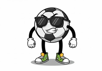 Mascote de Bola de Futebol Estilosa
