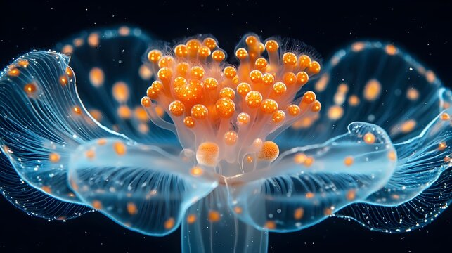 Extreme macro shot of jellyfish