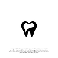 Clean Tooth Silhouette Icon Displaying Dental Health and Hygiene with a Modern Feel, a Valuable Asset for Dental Healthcare Providers and Educational Resources
