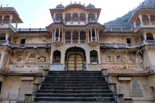 Monkey temple or Galta Ji, Indian, Hindu temple in Jaipur, India