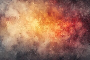 Fototapeta premium Vibrant Cosmic Nebula with Hues of Orange, Red, and Yellow Light