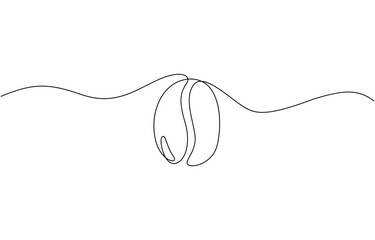 Obraz premium Continuous single line coffee bean pattern. Whole healthy organic coffee bean, Minimalist continuous one line drawing of coffee beans. Elegant and modern design, for coffee.