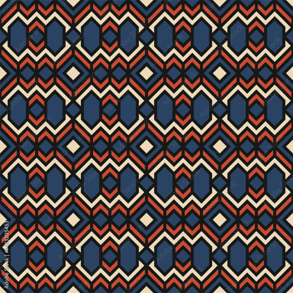 Aufkleber vector geometric ornament in ethnic style. abstract seamless pattern with eps 10. simple modern back