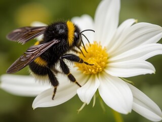 Obraz premium Pollen Collection by Bumblebee on Ligularia