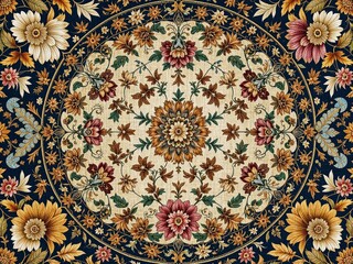 Colorful Floral Pattern -  Elegant Home Decor Concept