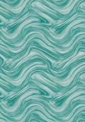 Liquid Teal Undulation AI Generated