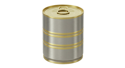 Isolated Silver Can Food Tin Metal Storage