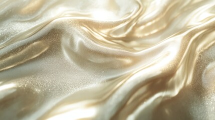 Luxurious gold fabric draped in elegant folds.
