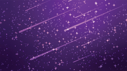 starry night sky background with shooting star. fantasy cartoon scene © piggu