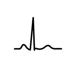 正常心電図の波形　イラスト