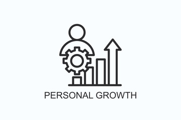 Personal Growth Icon Or Logo Isolated Vector Illustration