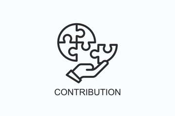 Contribution Icon Or Logo Isolated Vector Illustration