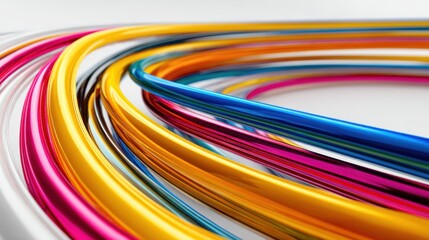 Abstract colorful vibrant concentric circles