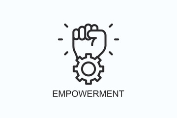 Empowerment Icon Or Logo Isolated Vector Illustration