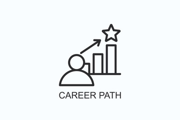Career Path Icon Or Logo Isolated Vector Illustration