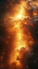 Cosmic clouds glow brightly, revealing the wonders of the universe in vibrant colors