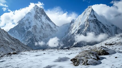 Fototapeta premium Majestic snow-capped Himalayan peaks