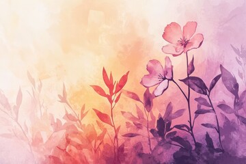 Elegant Watercolor Floral Design with Soft Color Palette