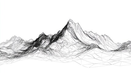 Abstract mountain range