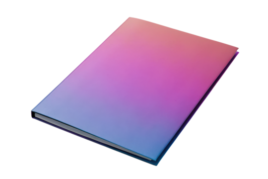 Gradient-colored closed notebook with a sleek, modern cover design.
