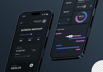 Phone Screen Web App UI UX Mockup