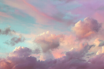 Fototapeta premium 015-049-Clouds-337-A_sky_painted_with_pastel_cloud_
