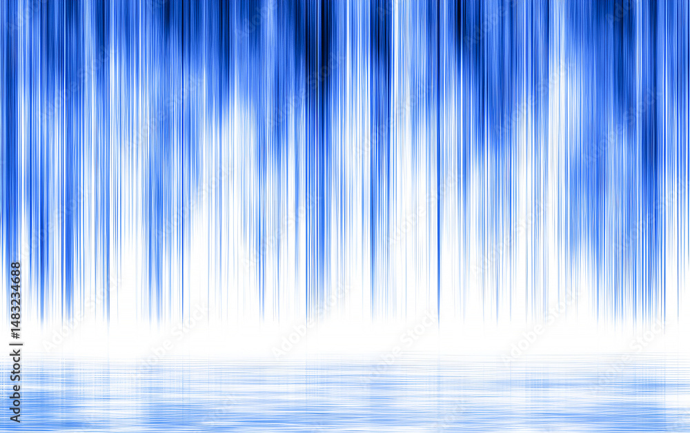 Aufkleber abstract blue background suggesting waterfall effect with vertical lines over white surface with ref