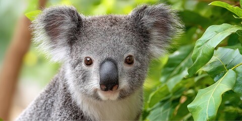 Naklejka premium wildlife photo of koala in natural habitat