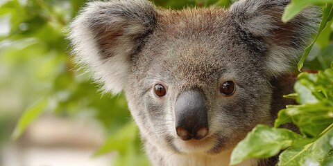 Naklejka premium wildlife photo of koala in natural habitat