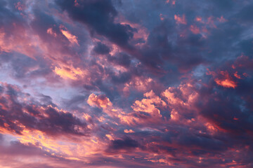 Fototapeta premium 015-049-Clouds-068-_Clouds_scattered_across_a_sunrise_sky._--