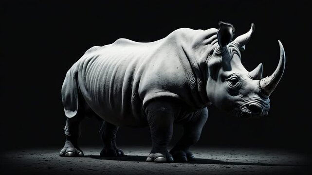 Rhino in Front of a Background