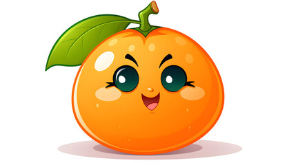 Colorful Cartoon Vector Illustration of an Orange Fruit Isolated on White Background for Graphic Design Projects