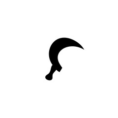 Scythe silhouette icon 