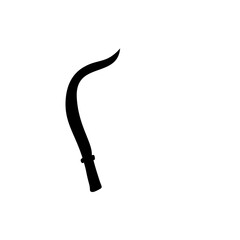 Scythe silhouette icon 