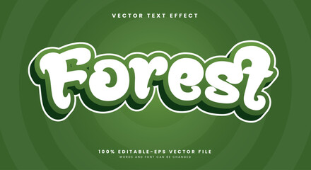 Forest 3d editable text effect Template Suitable for natural theme