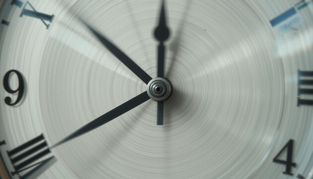 Timeless Tick Tock: Close-up of a classic clock face, its hands frozen just before the hour, poised on the brink of a new moment, conveying a sense of anticipation and history.