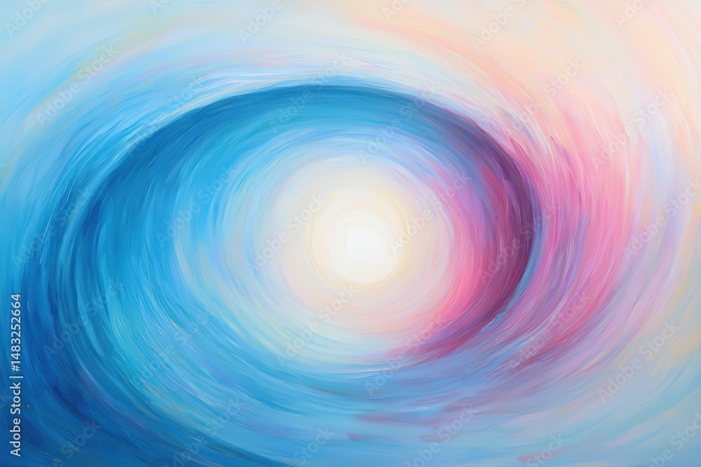 Sticker abstract swirling waves in soft colors representing calm energy